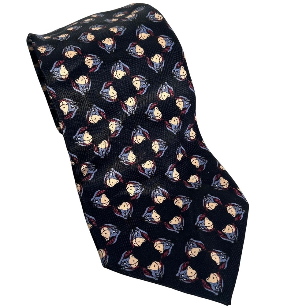 Disney‎ Pooh Eeyore Character Print Necktie Men's Accessory 56 inches
